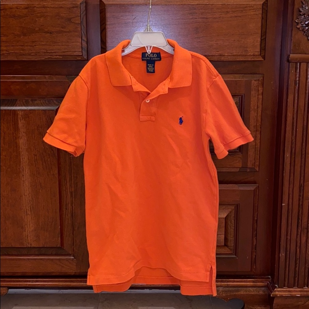 Polo by Ralph Lauren Boys Orange Cotton Mes…